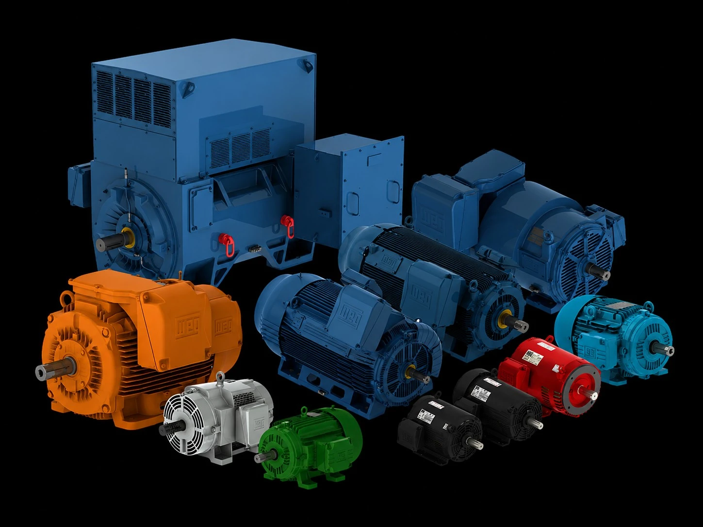 WEG electric motors sourced from China — W20, W21, W22 series