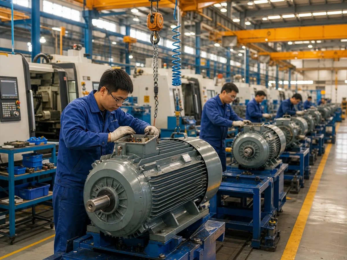 China motor factory production floor