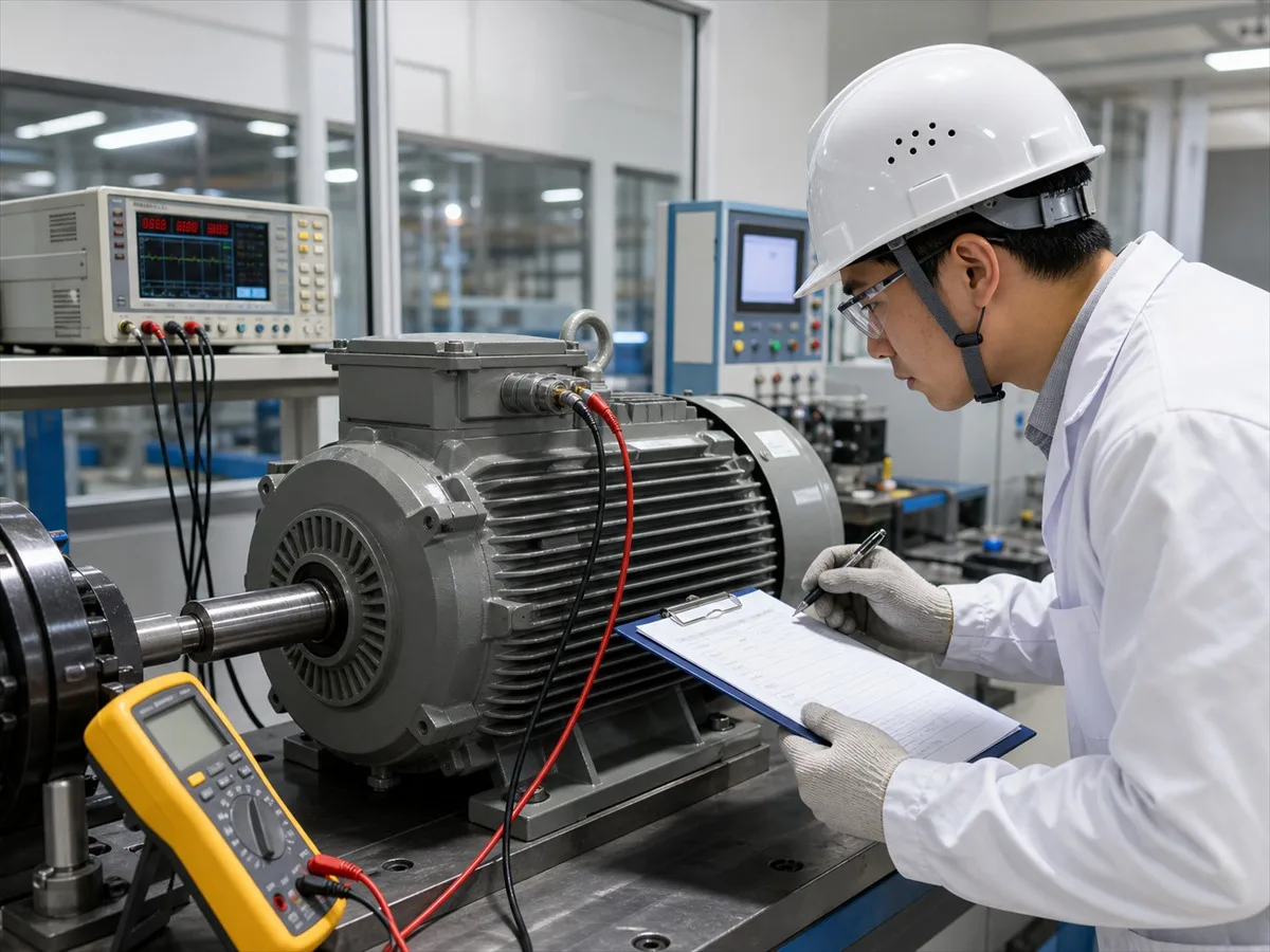 Motor quality inspection process in China